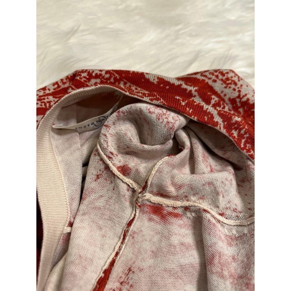 Josie Natori silk stretch knit button front cardigan sweater M - Picture 8 of 8
